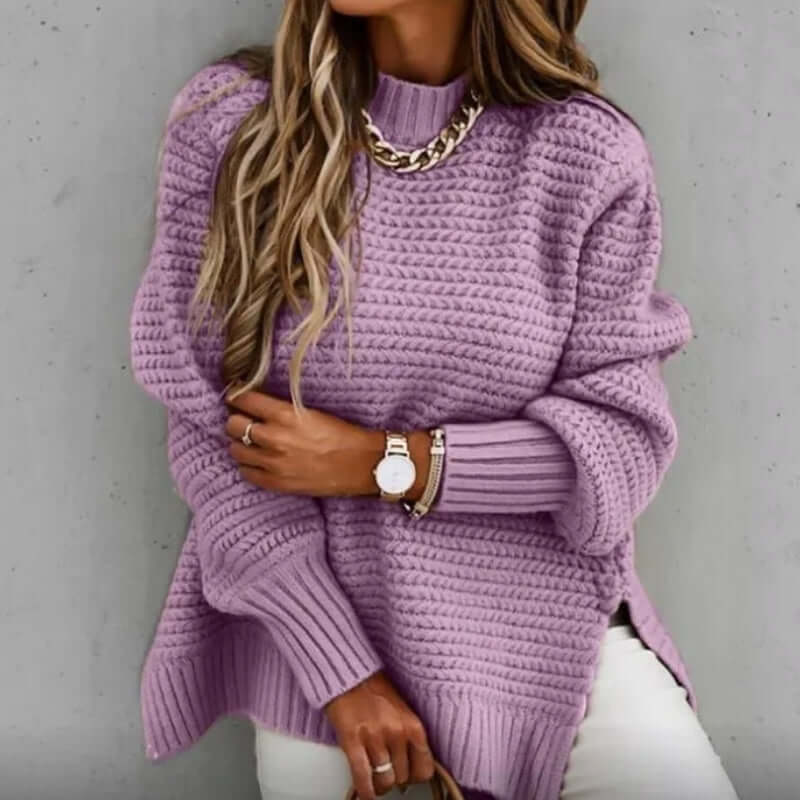 Pull à maille texturée pour femme