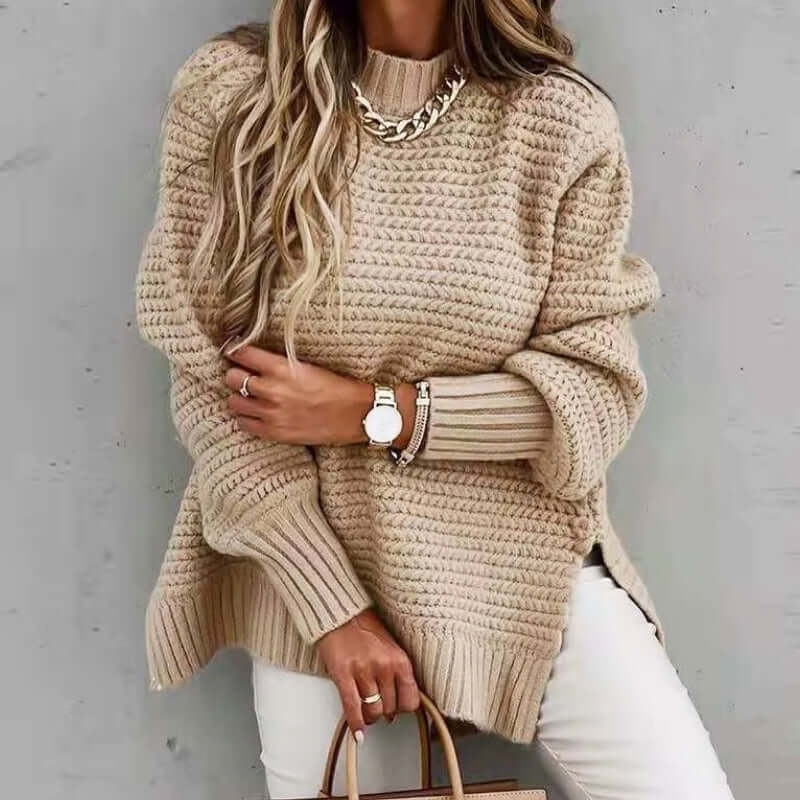 Pull à maille texturée pour femme