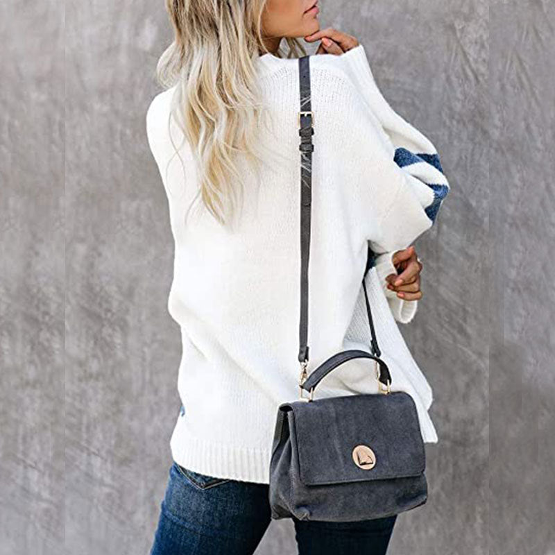 Pull en Maille à Blocs de Couleurs Femme