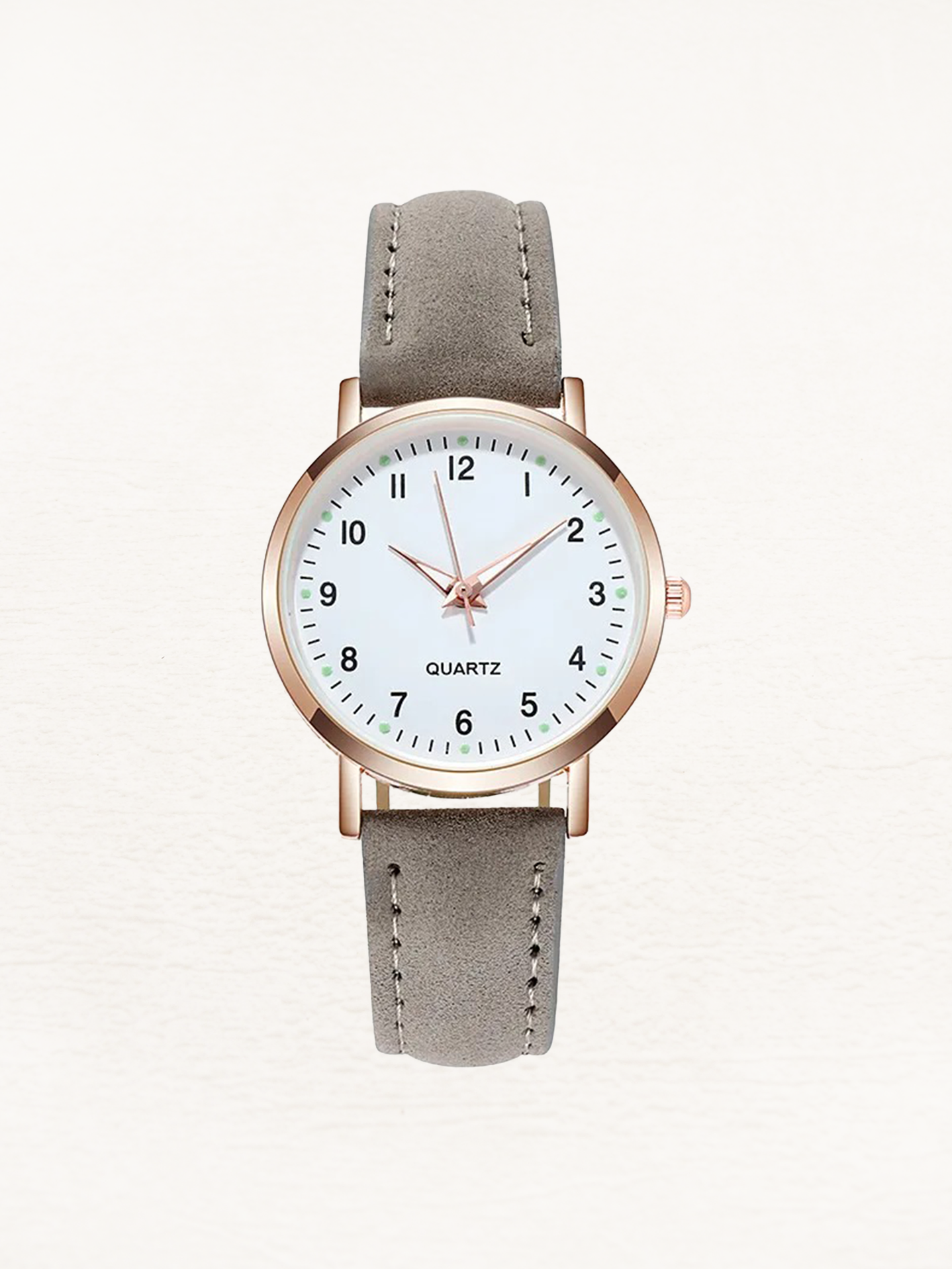 Women's round case analogue watch for office wear