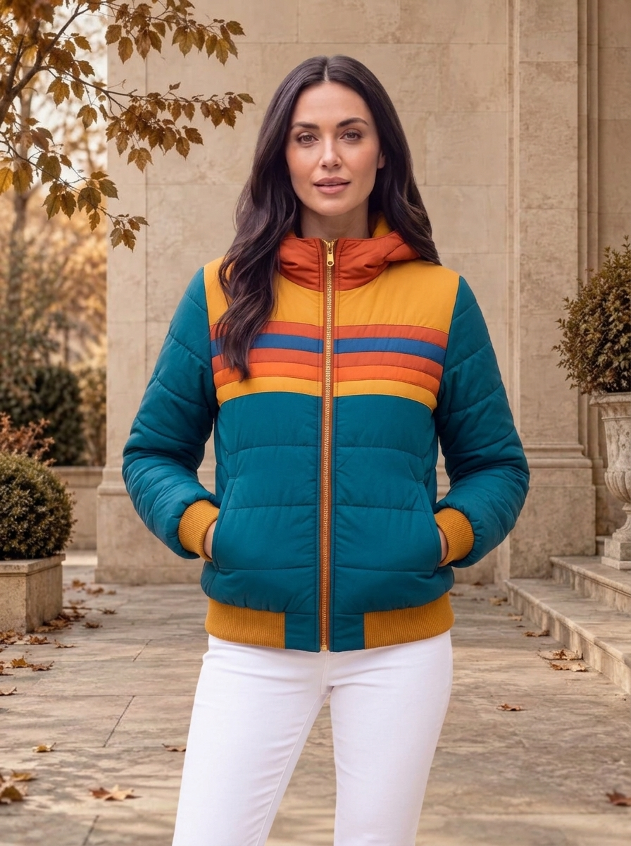 Women's waterproof zip up rain jacket