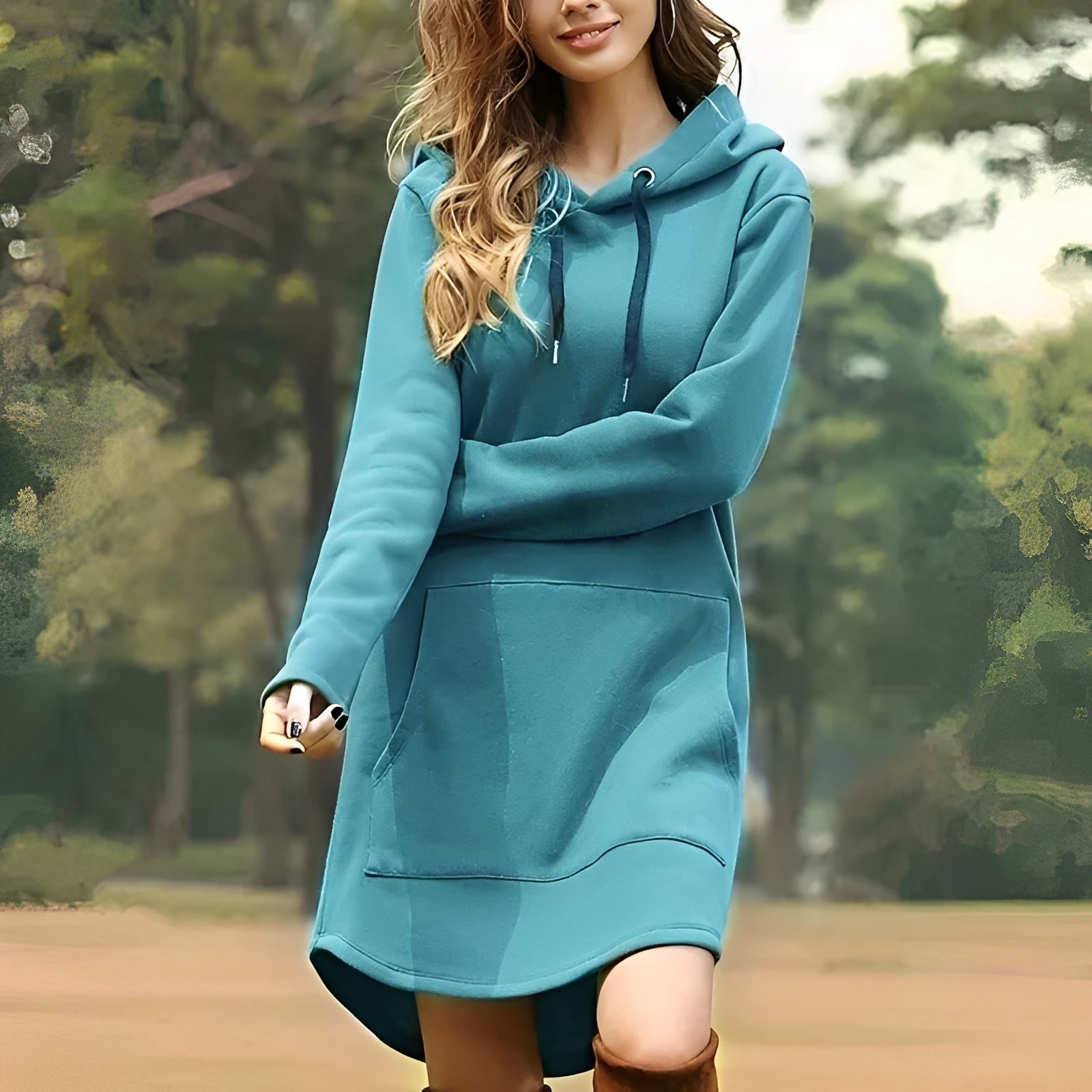Robe à Capuche Longue Confortable pour Femmes