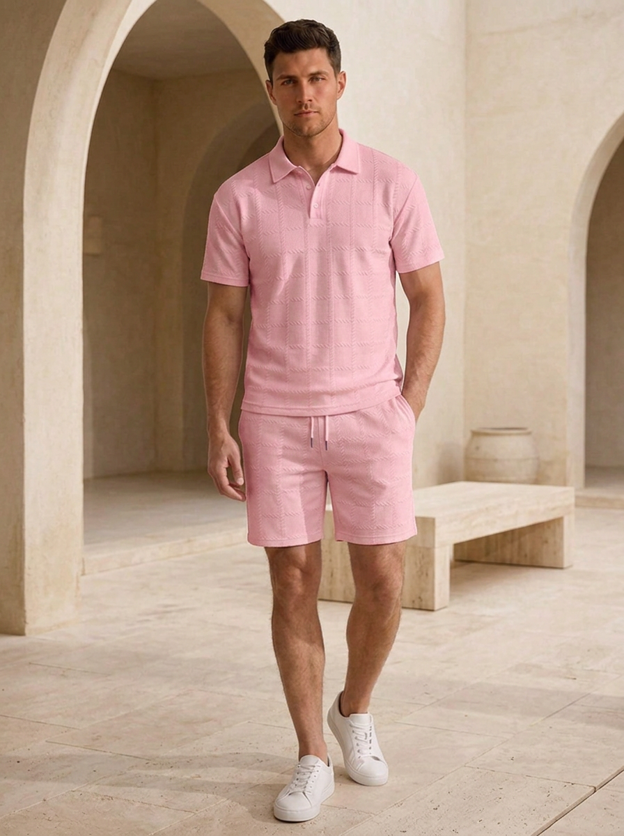 Men's summer polo outfit for travel