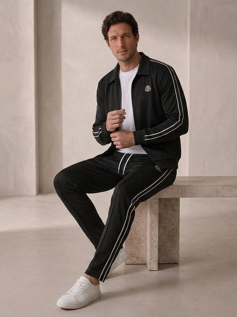 Casual matching set with drawstring trousers