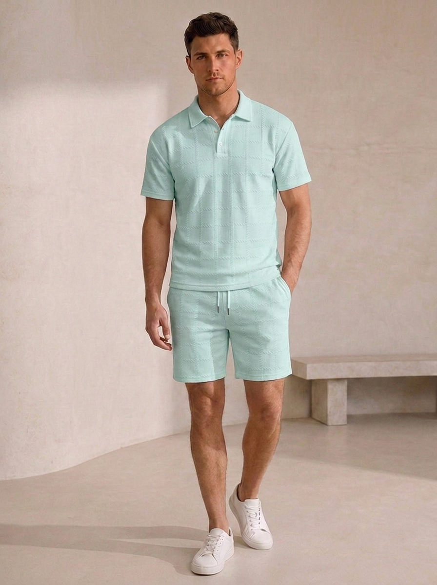 Casual matching set with an elastic waist