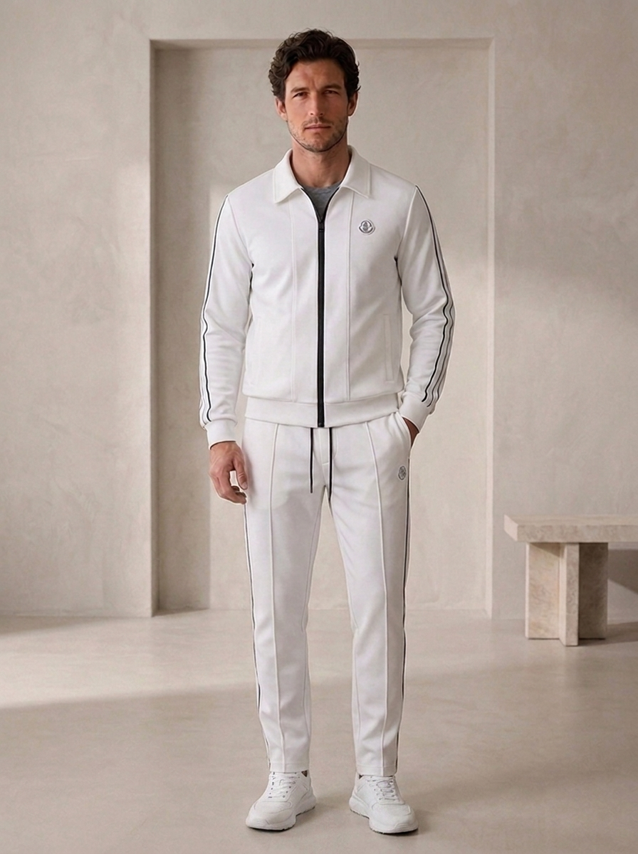Coordinated tracksuit for weekend styling