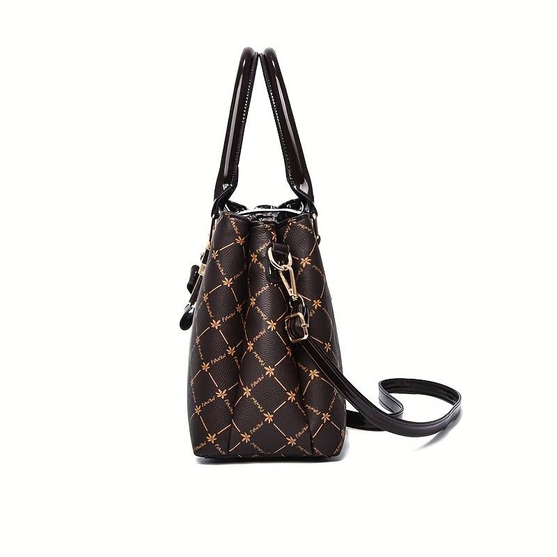 Sac Structuré à Motif Géométrique Femme