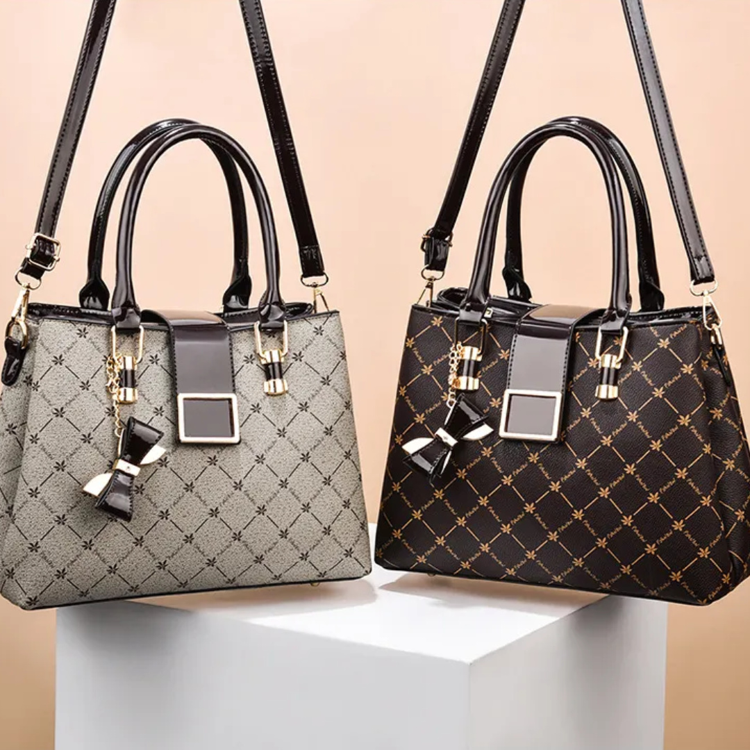 Sac Structuré à Motif Géométrique Femme