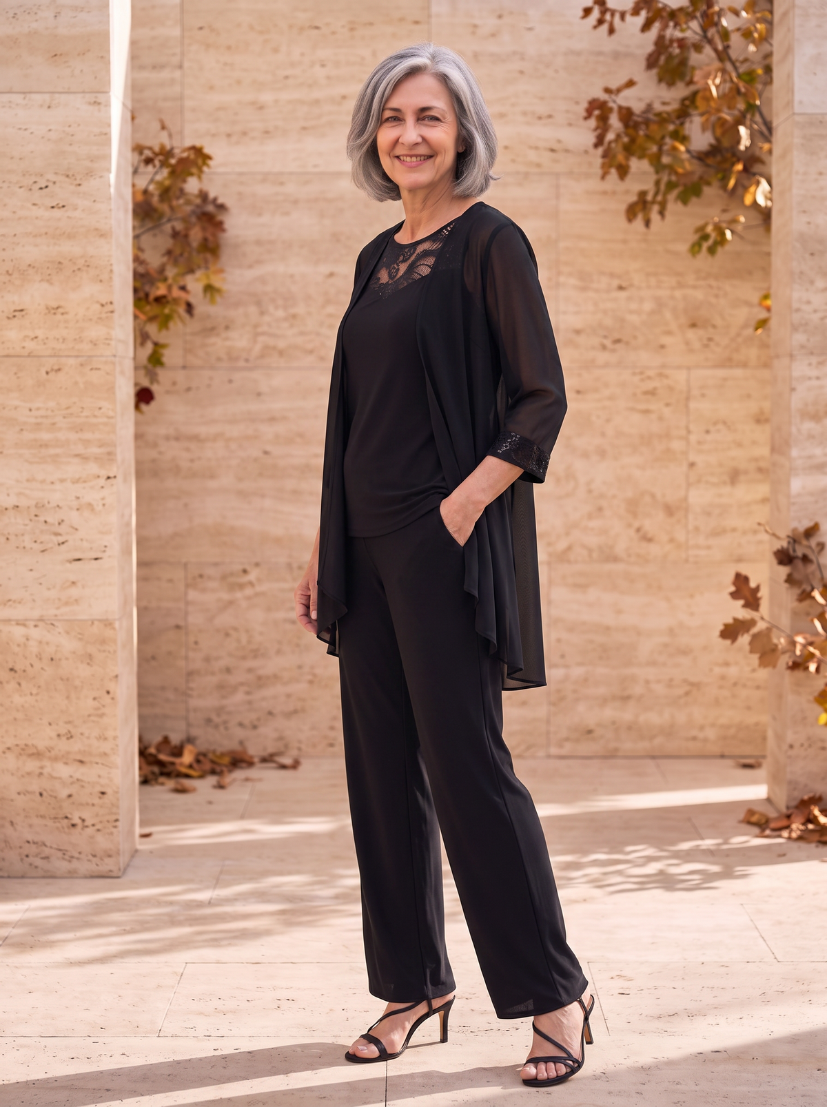 Woven three piece set women