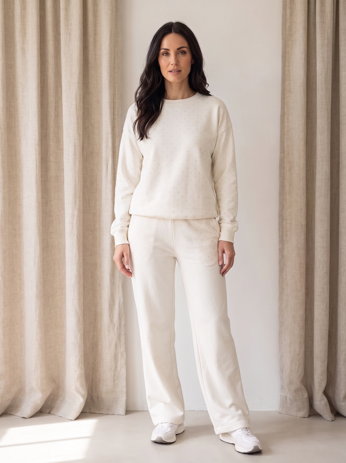 Cotton loungewear set relaxed fit women