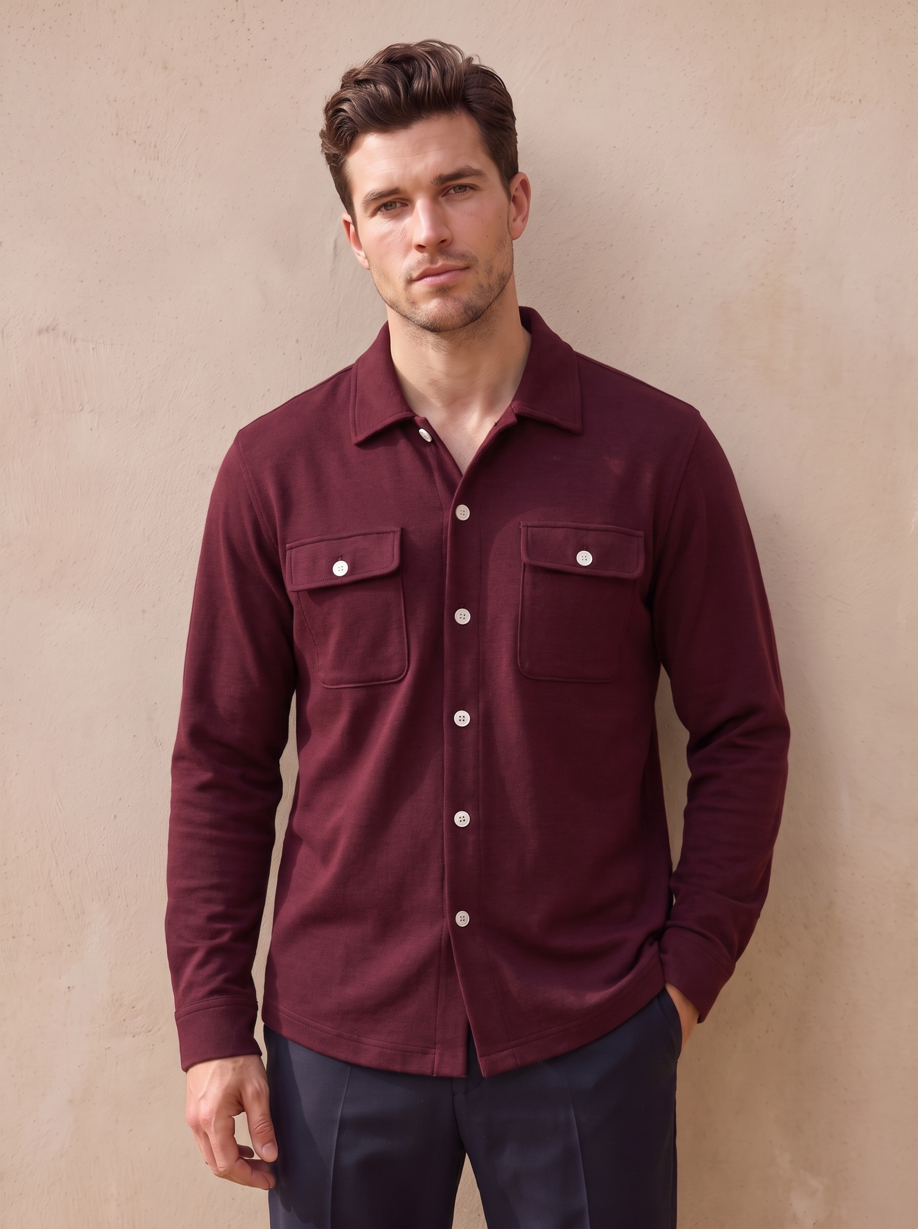 Men's regular fit cotton shirt
