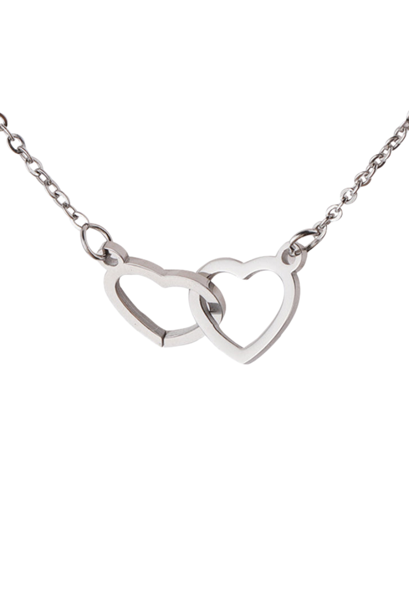 Stainless steel chain necklace with heart pendant for women
