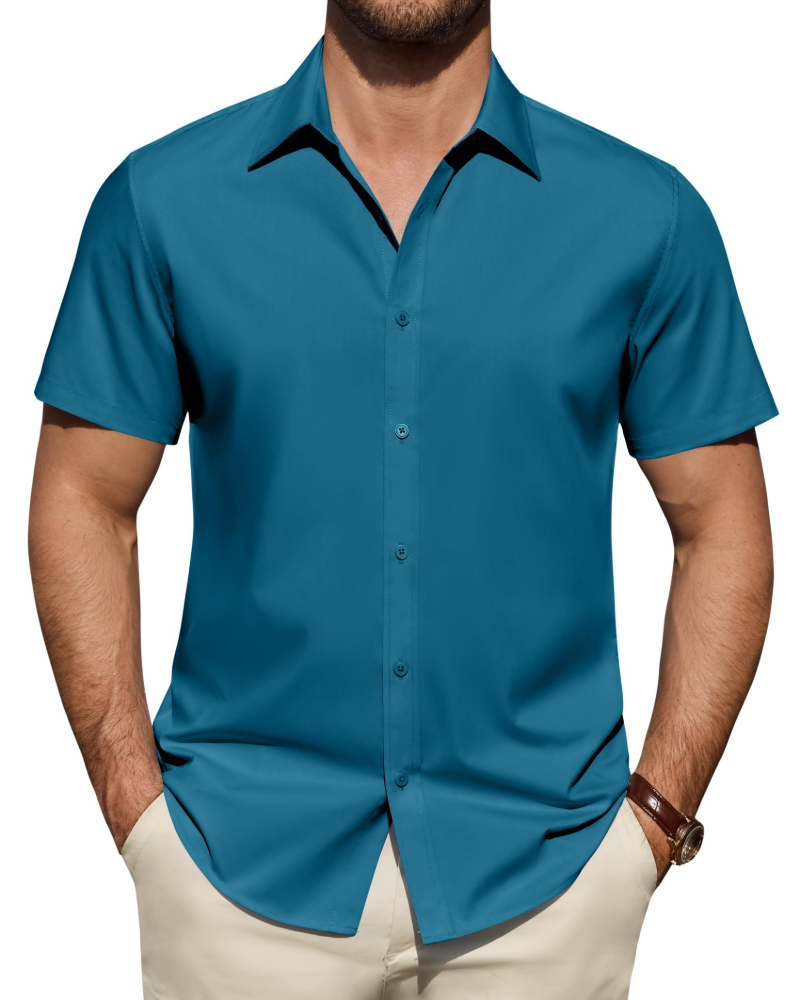Classic men's business shirt suitable for office and smart casual wear
