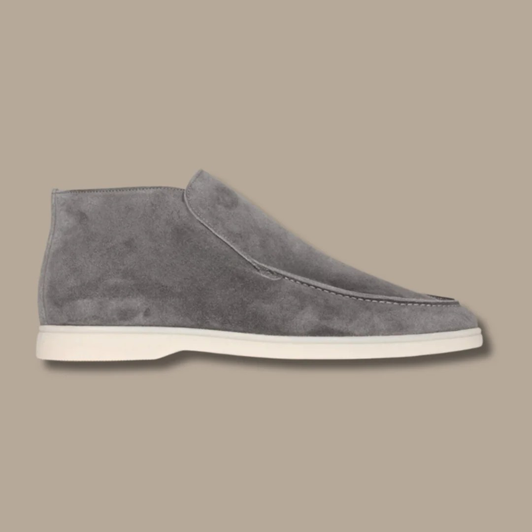 Suede lace-up sneakers with supportive fit for men
