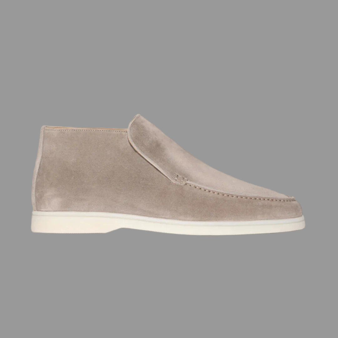 Suede trainers with cushioned insole in relaxed fit for men

