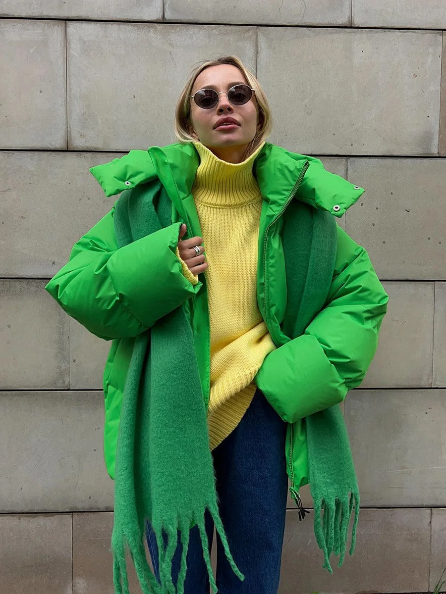 Sweat à Capuche Court Matelassé pour Femme
