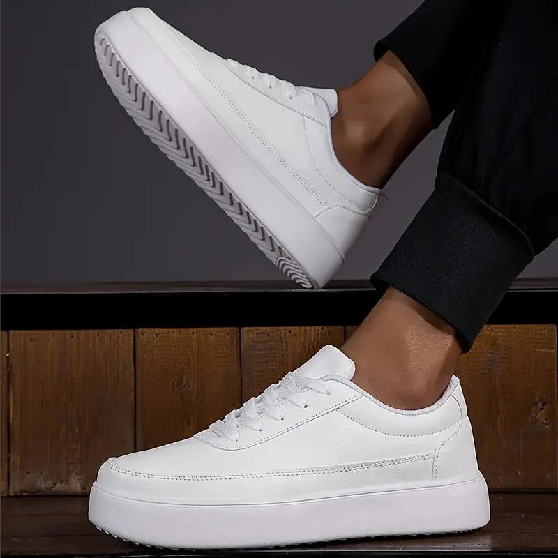 Man-made material sneakers lateral view standard fit males
