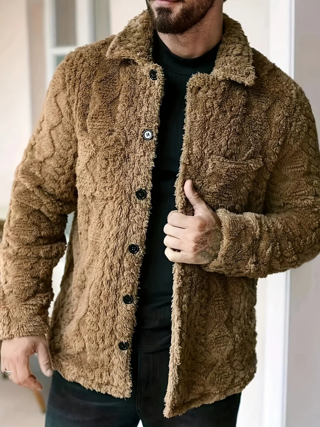 Veste en Polaire à Boutons Homme