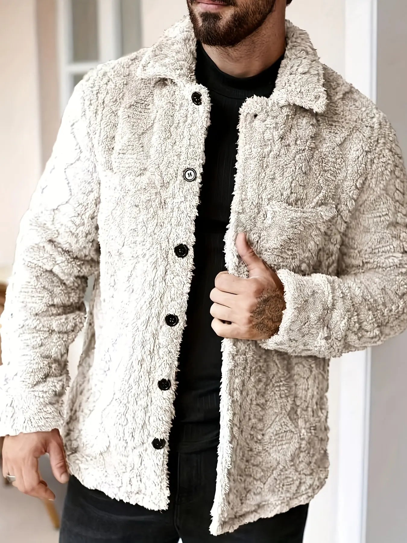 Veste en Polaire à Boutons Homme