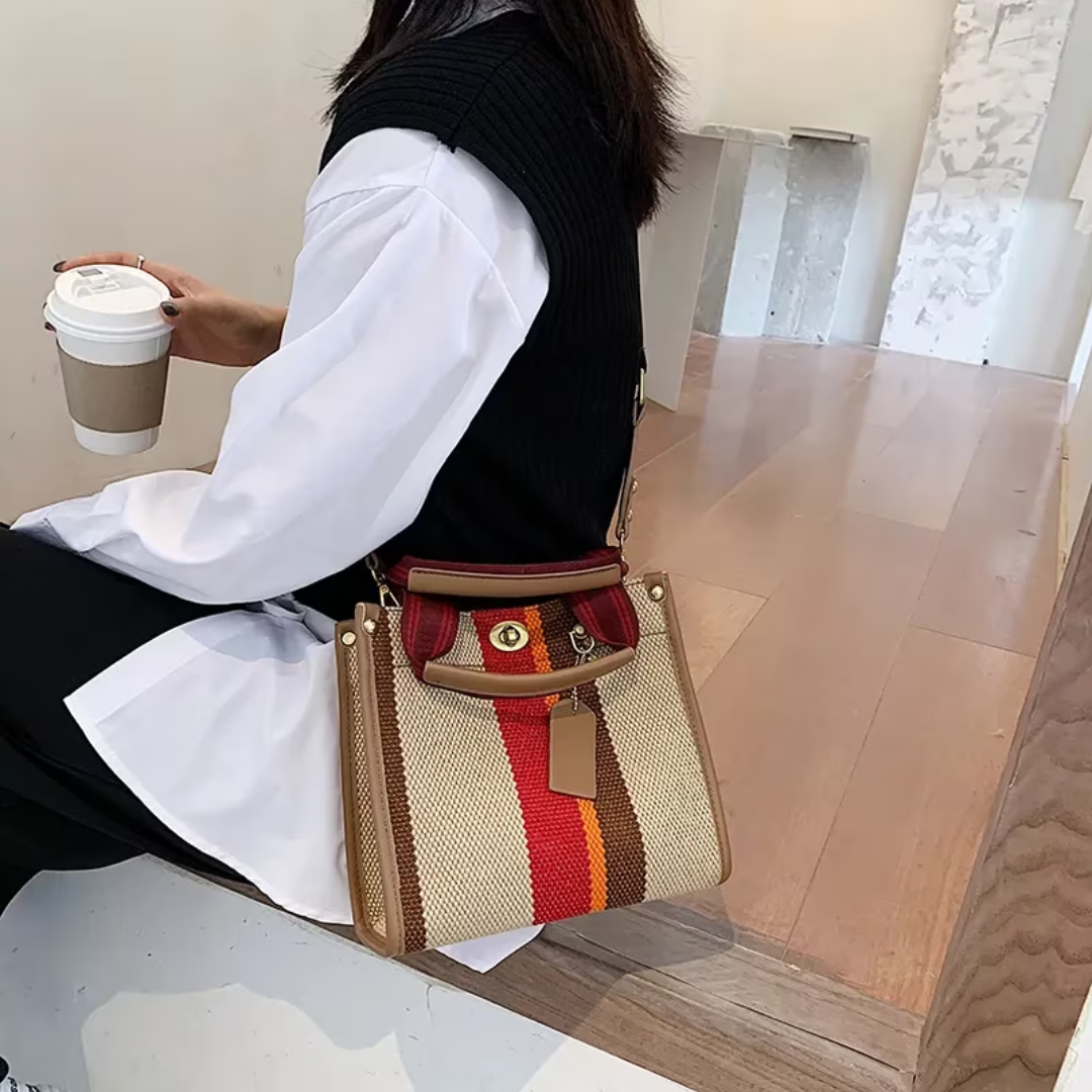 Sac Cabas à Rayures Femme