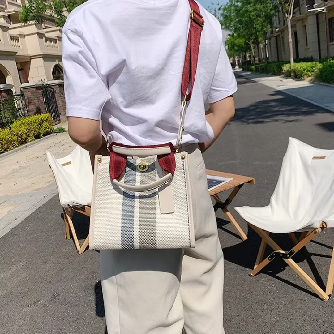 Sac Cabas à Rayures Femme
