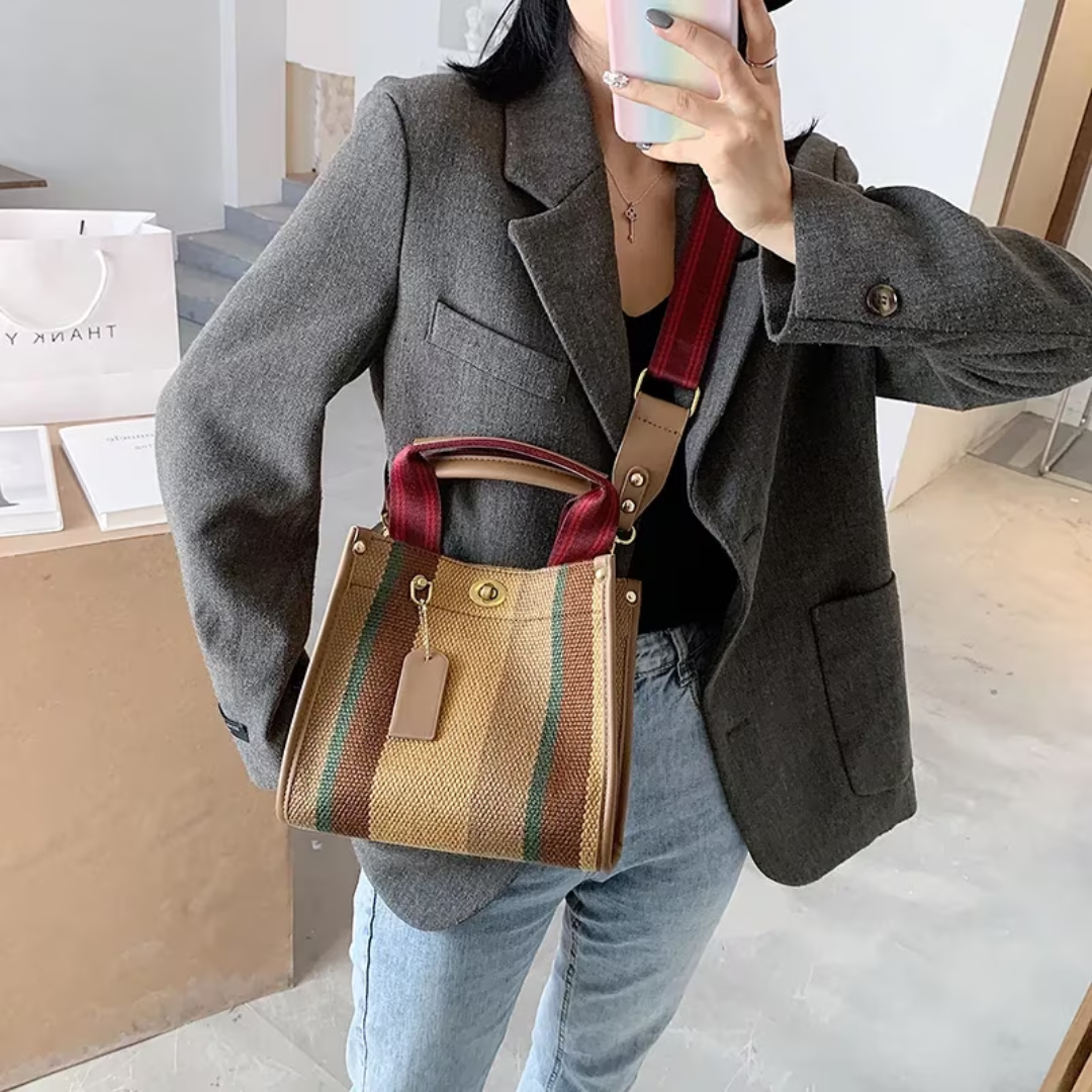 Sac Cabas à Rayures Femme