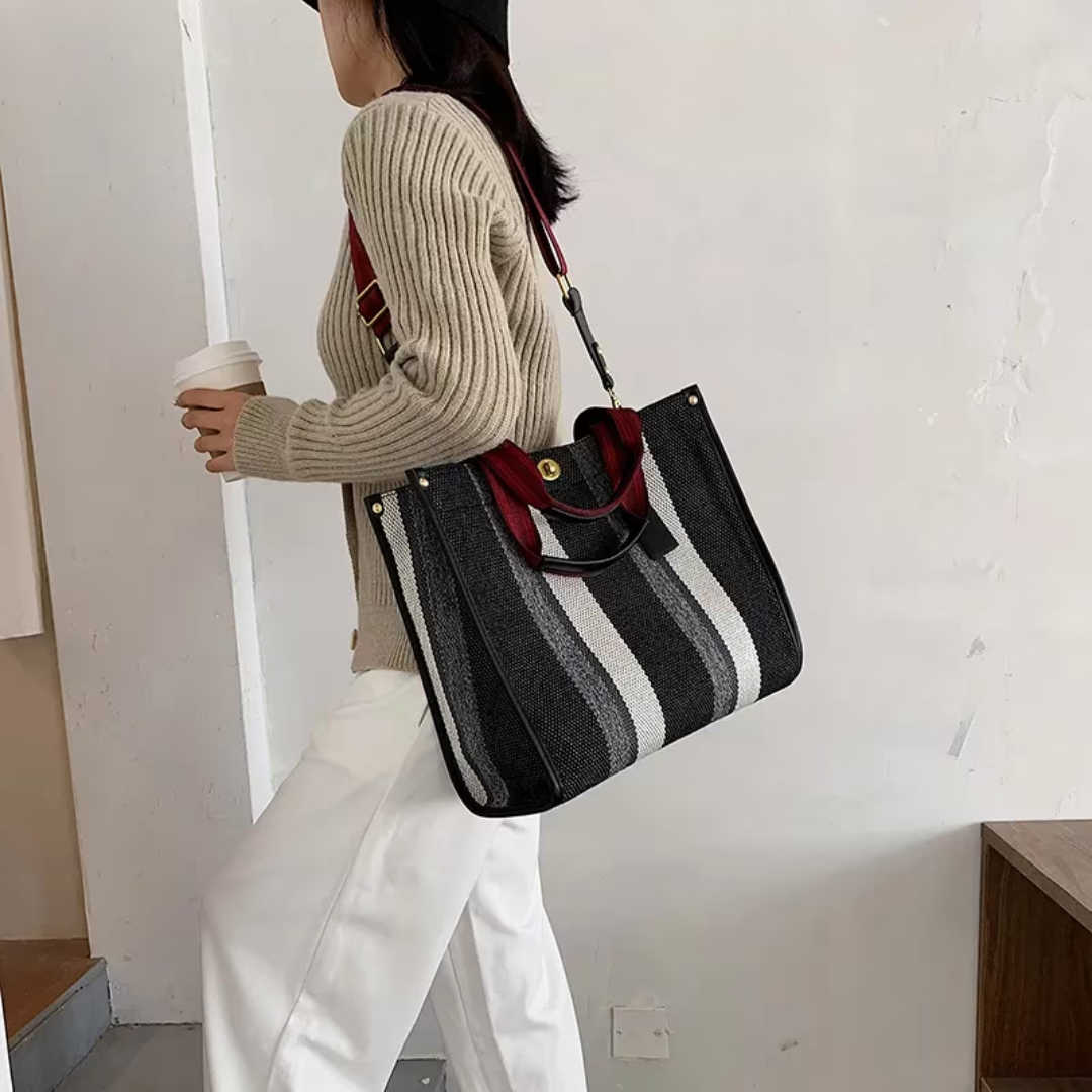 Sac Cabas à Rayures Femme