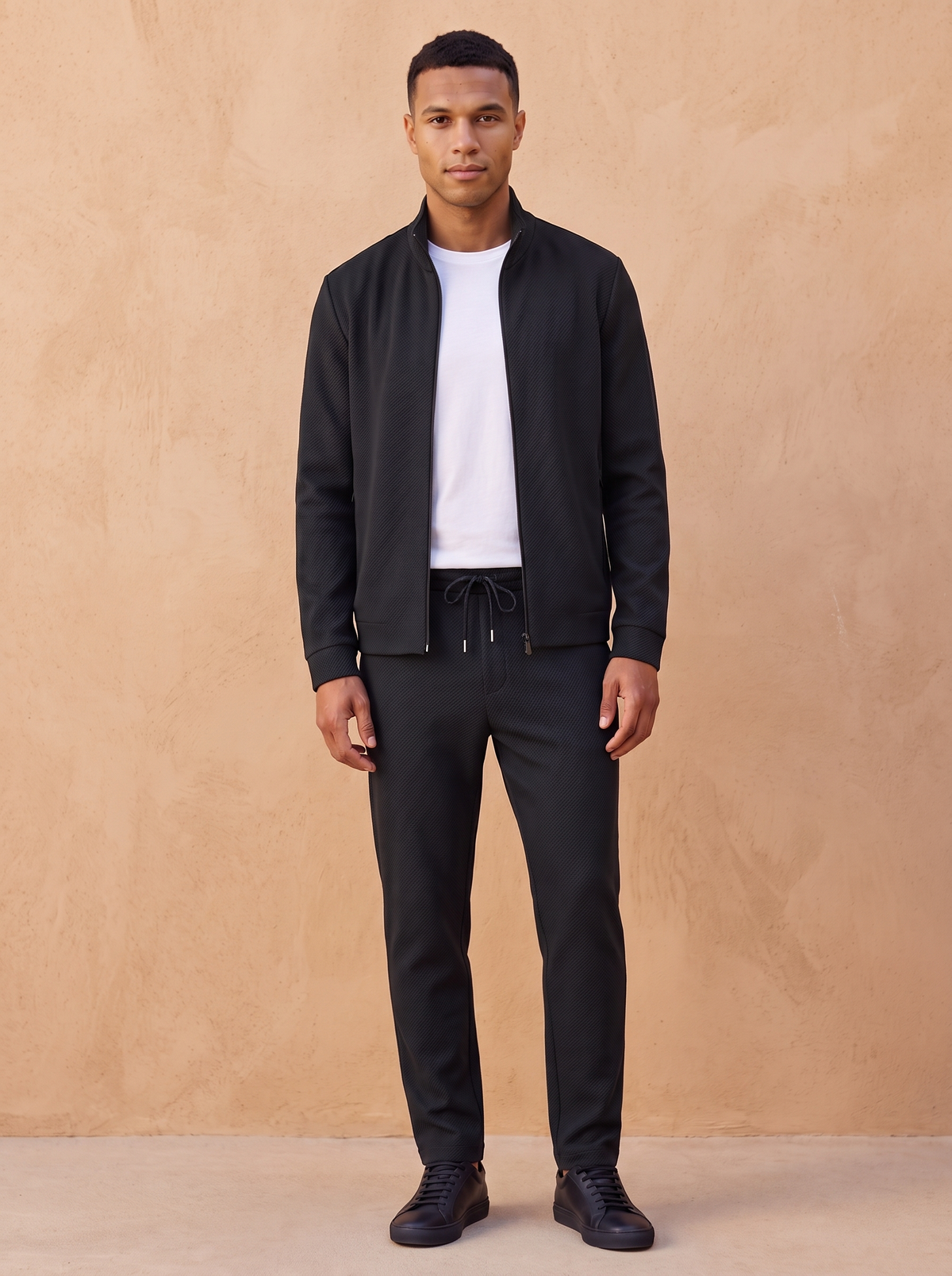 Men's zip-up tracksuit set