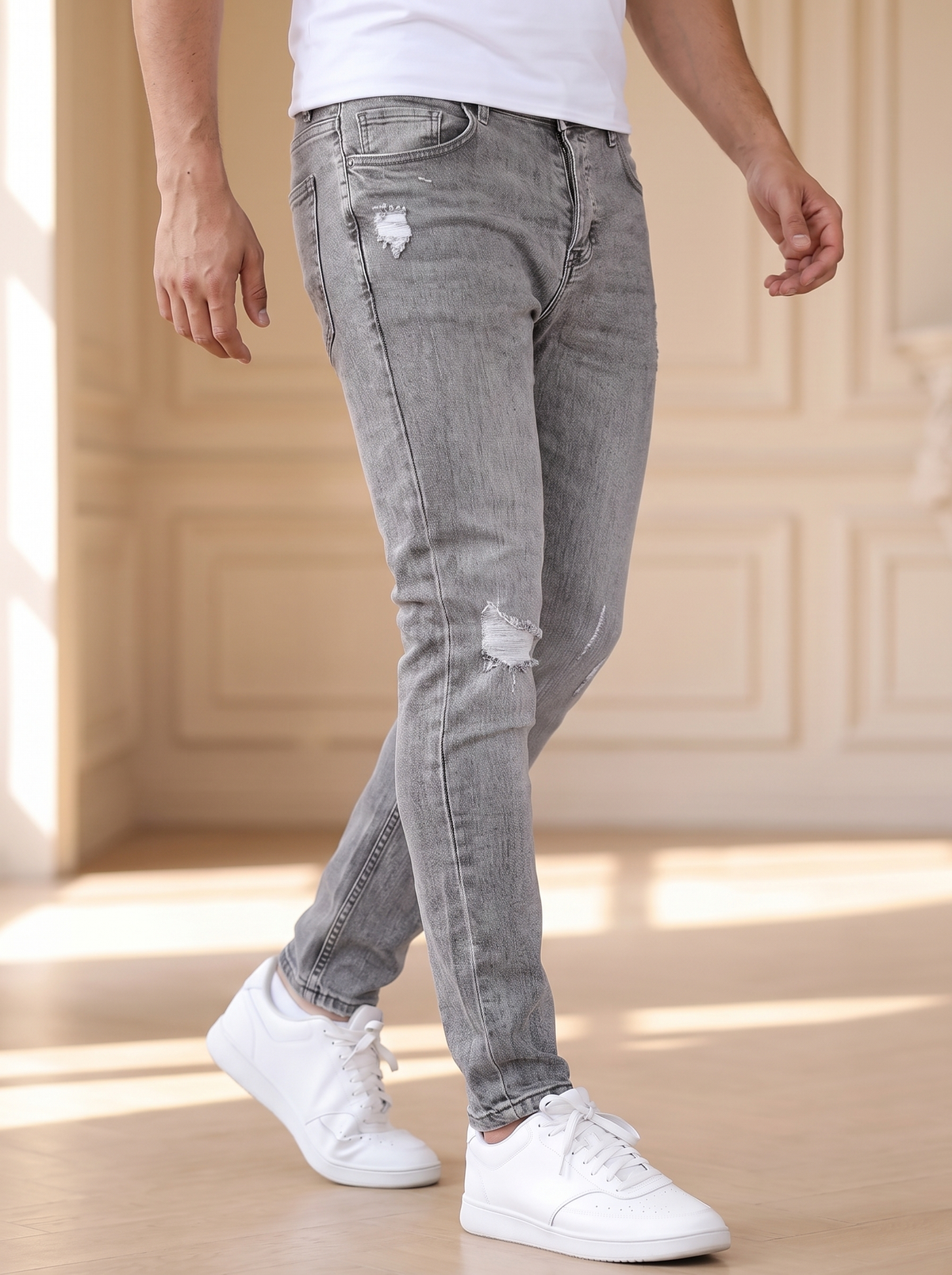 Men's slim fit tailored trousers