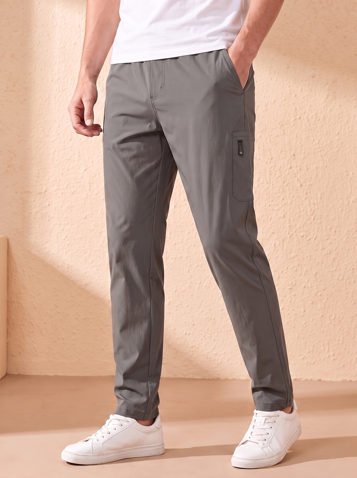 Men's modern fit twill trousers