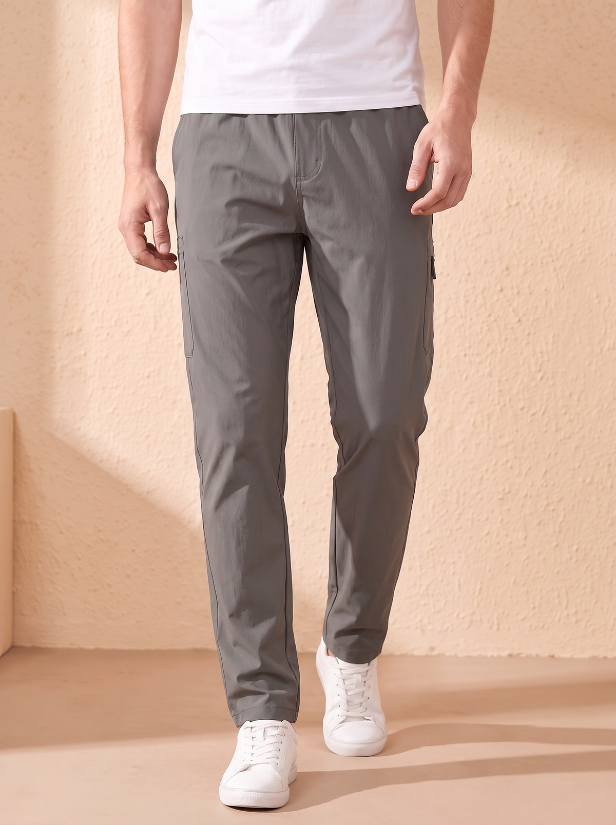 Twill trousers modern fit men