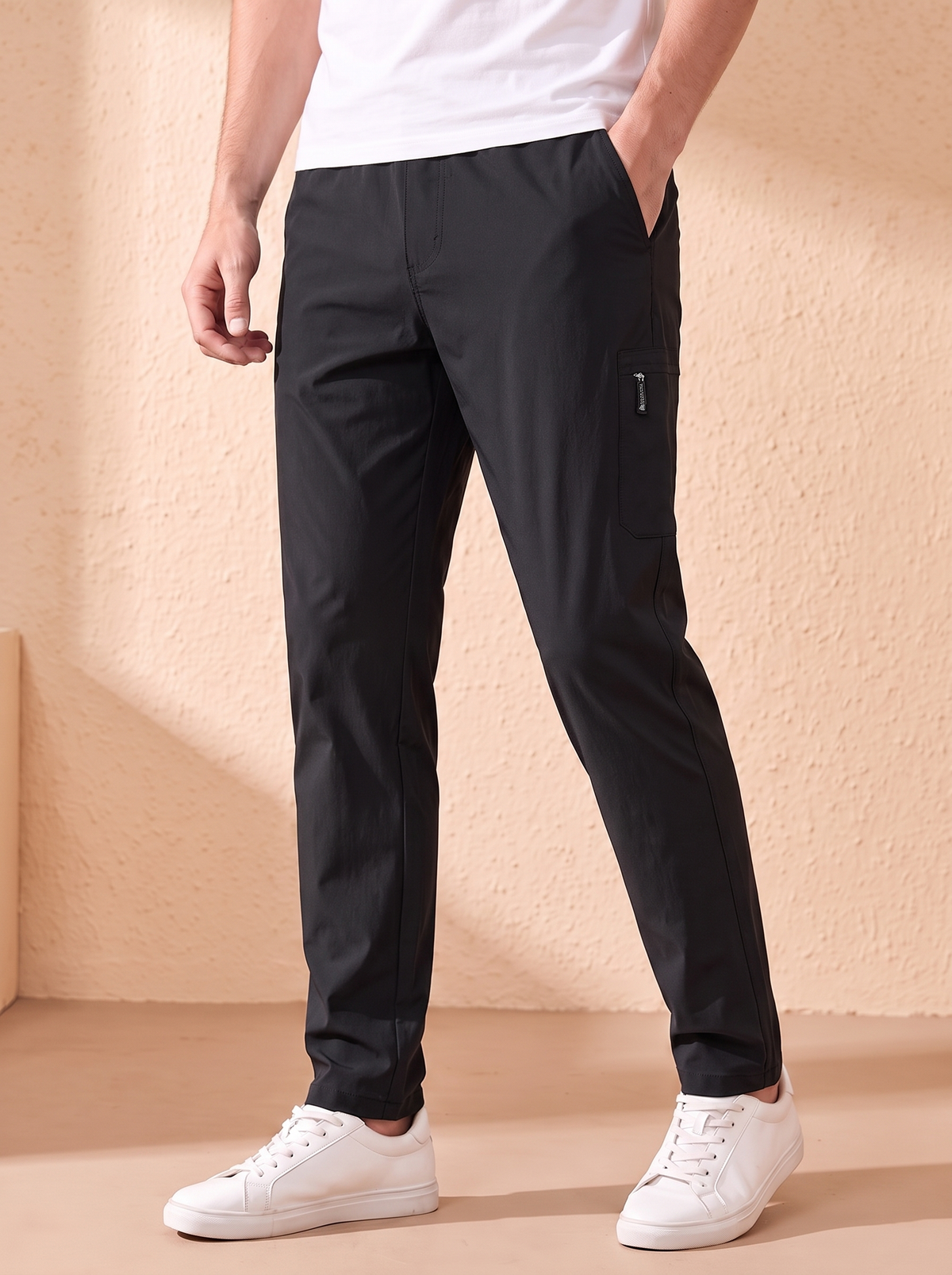 Twill trousers for men