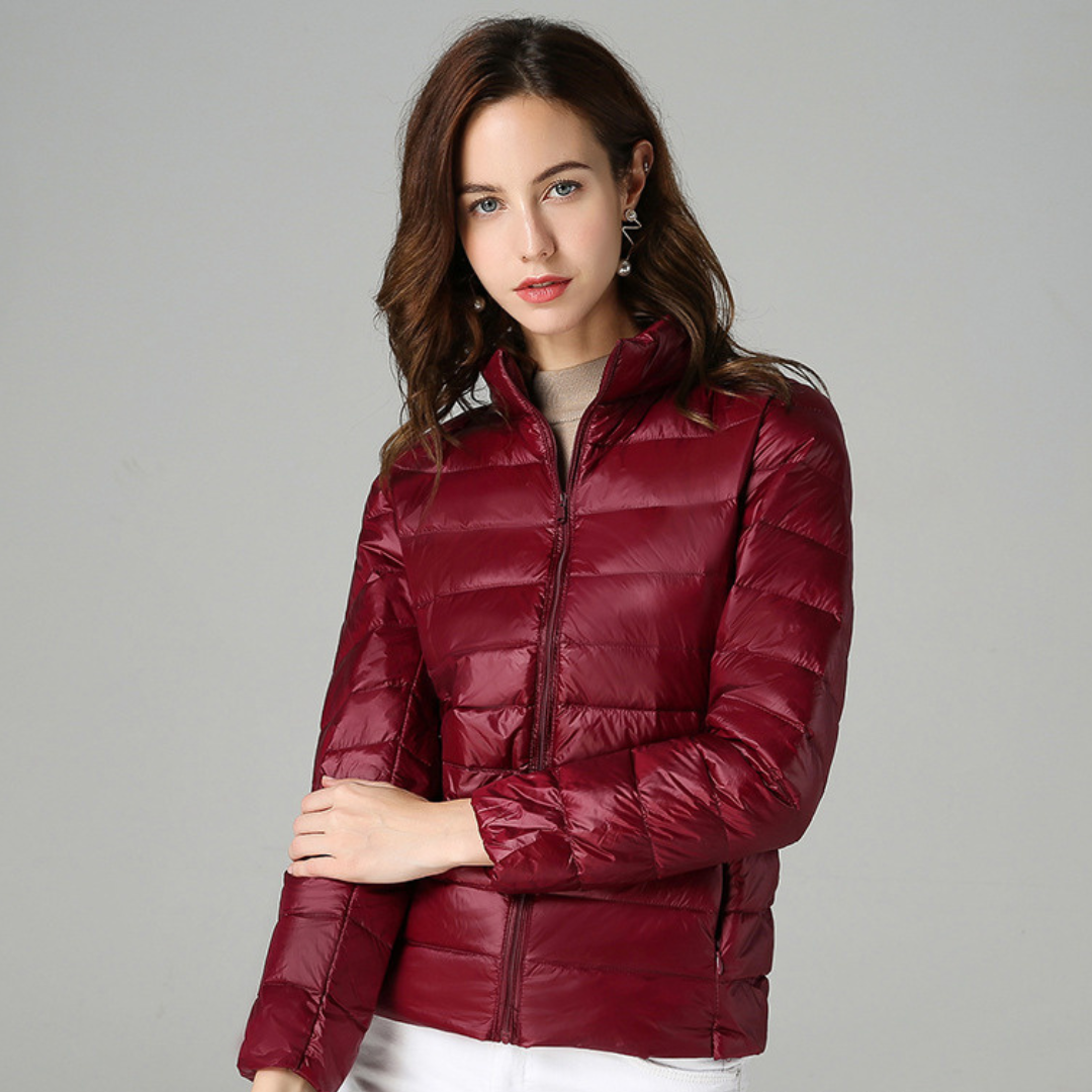 Insulated winter jacket with side pockets slim fit for women