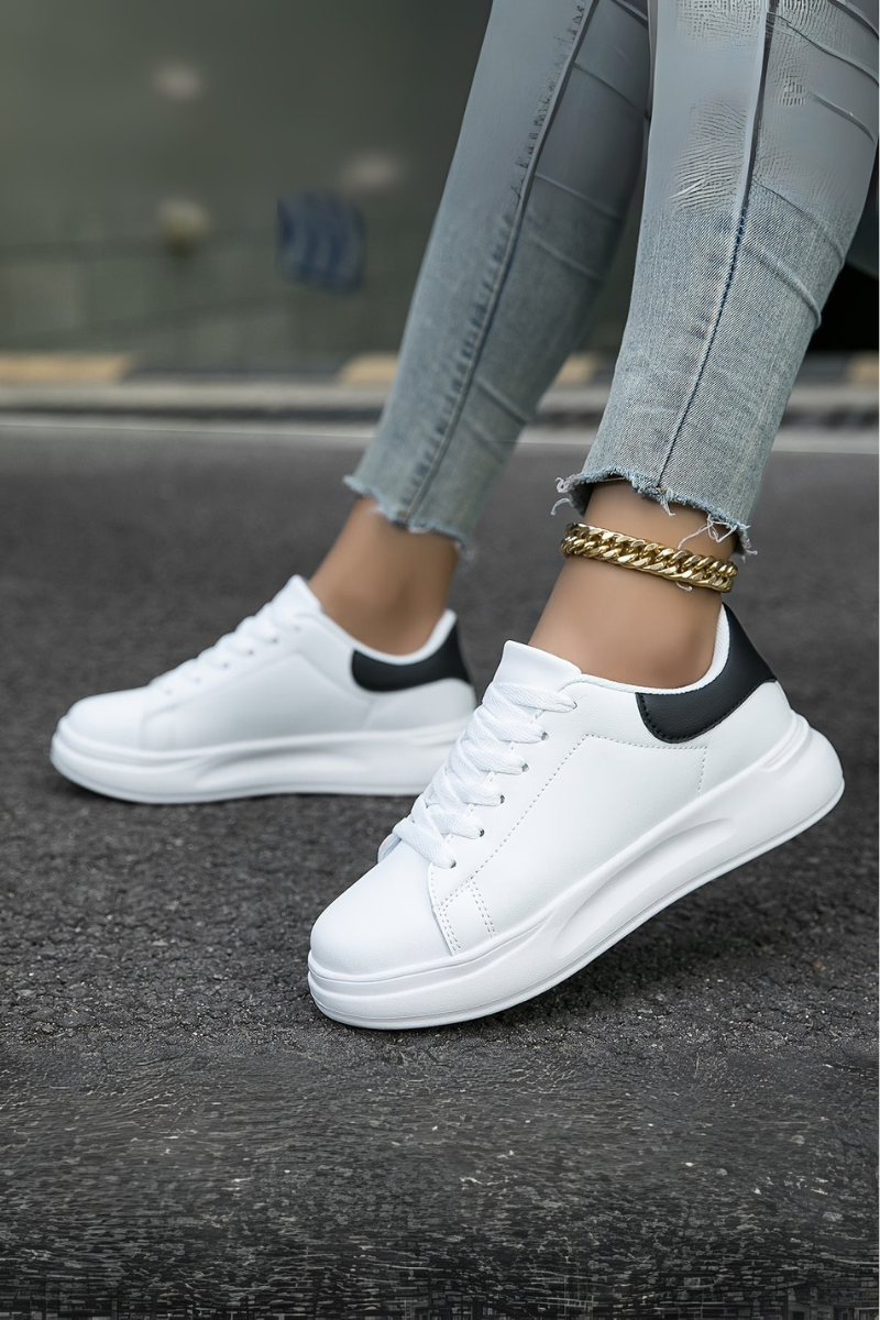 Sneakers Orthopédiques Blanches & Confort Quotidien Femme