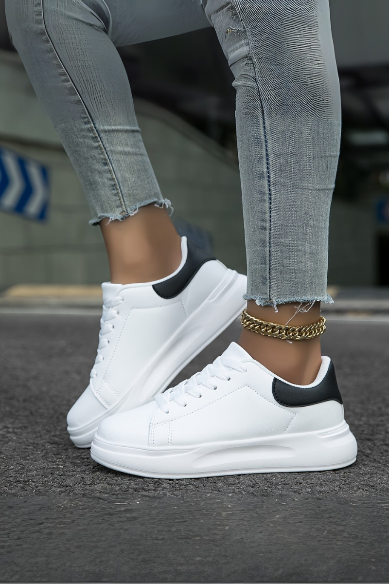 Sneakers Orthopédiques Blanches & Confort Quotidien Femme