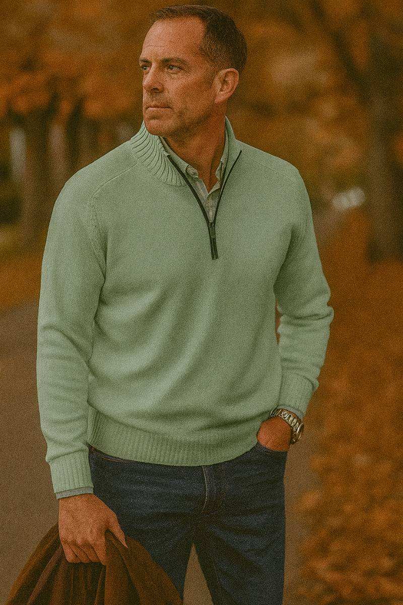 Pull Homme Zip Quart de Tou