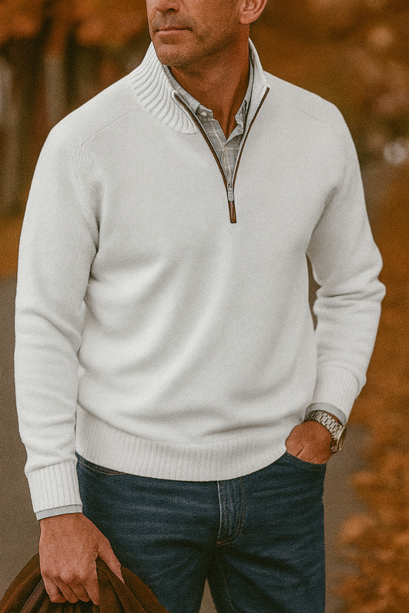 Pull Homme Zip Quart de Tou