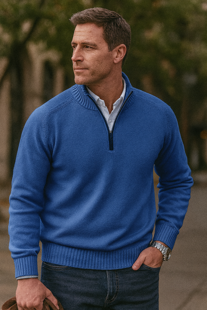 Pull Homme Zip Quart de Tou