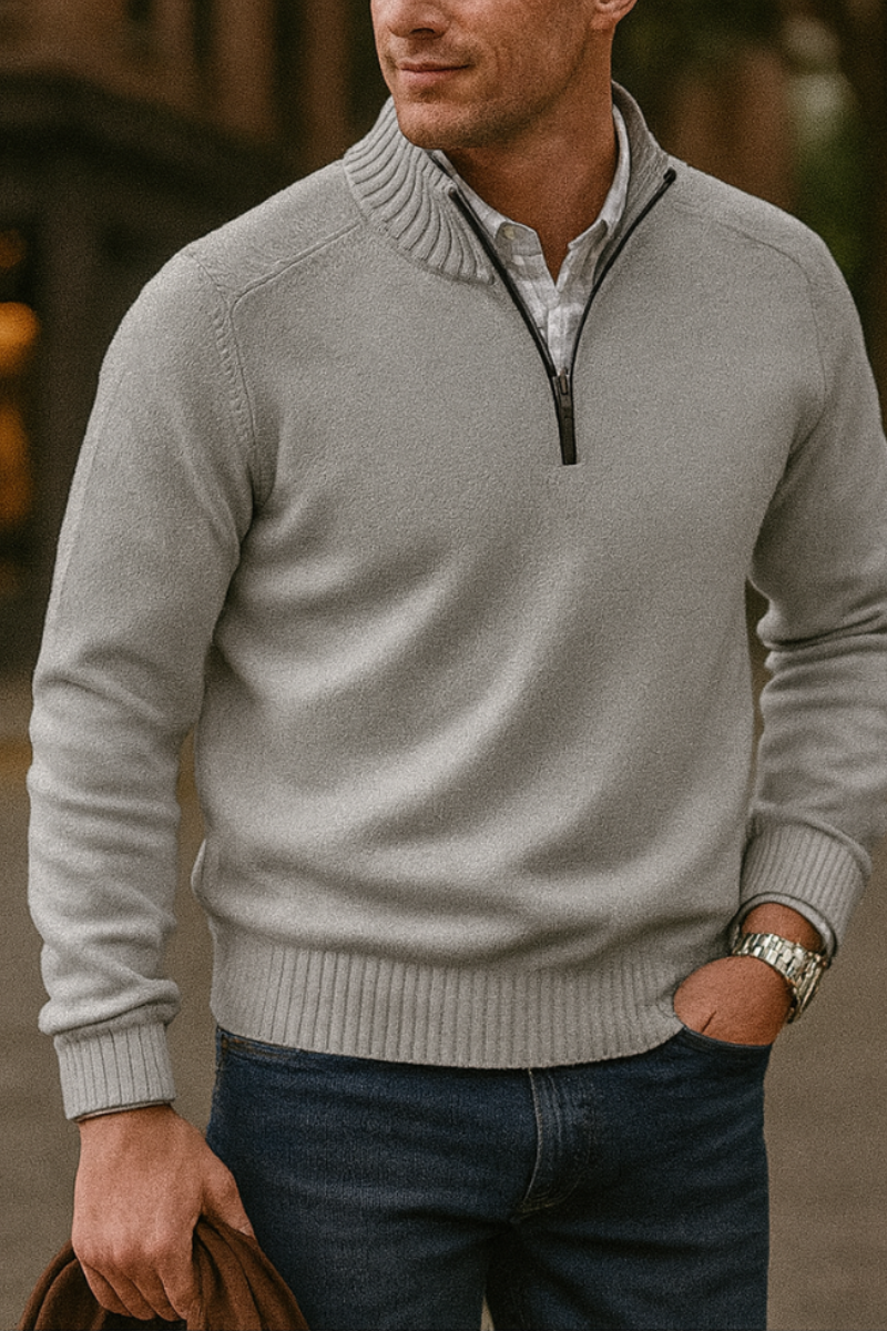 Pull Homme Zip Quart de Tou