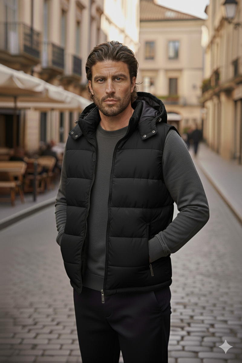 Gilet Matelassé Sans Manche & Capuche Homme