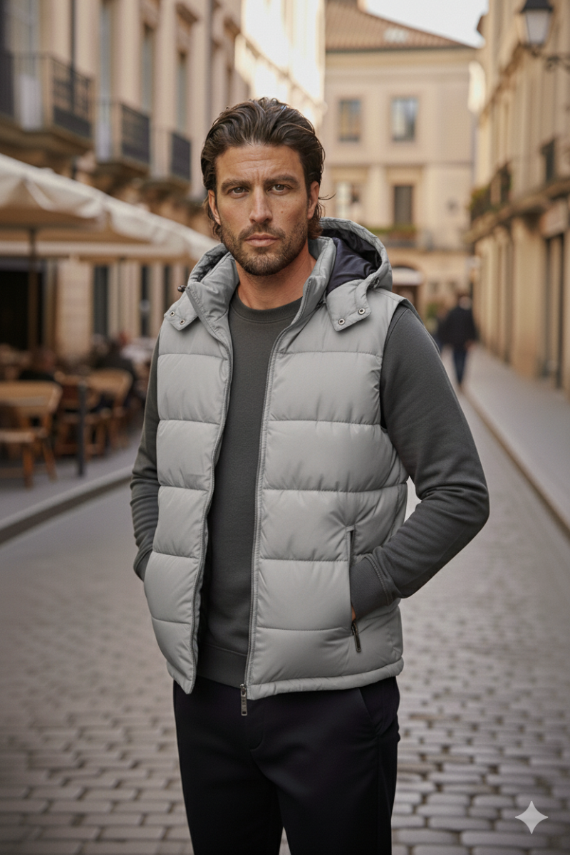 Gilet Matelassé Sans Manche & Capuche Homme