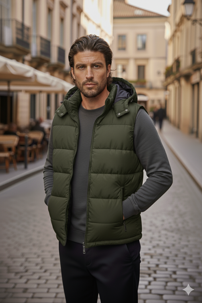 Gilet Matelassé Sans Manche & Capuche Homme