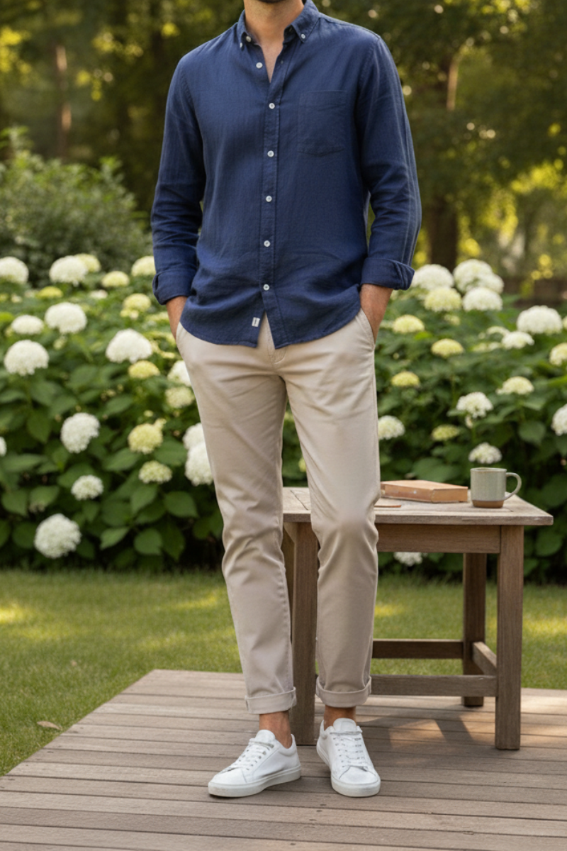 Baskets Cuir Blanc & Bout Renforcé Homme