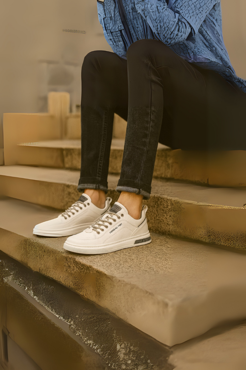 Sneakers Blanches & Confortables Homme