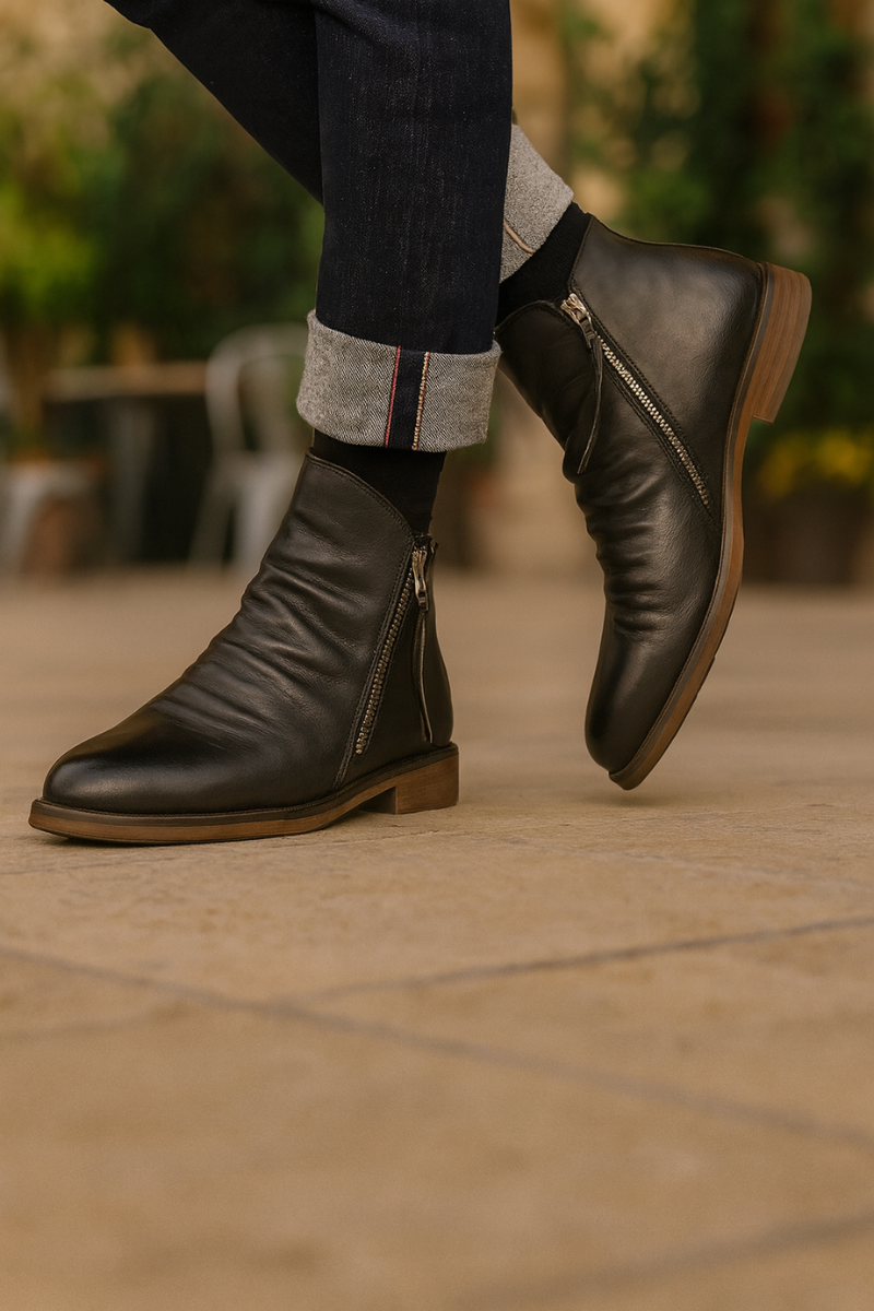 Bottes Élégantes à Fermeture Éclair Homme