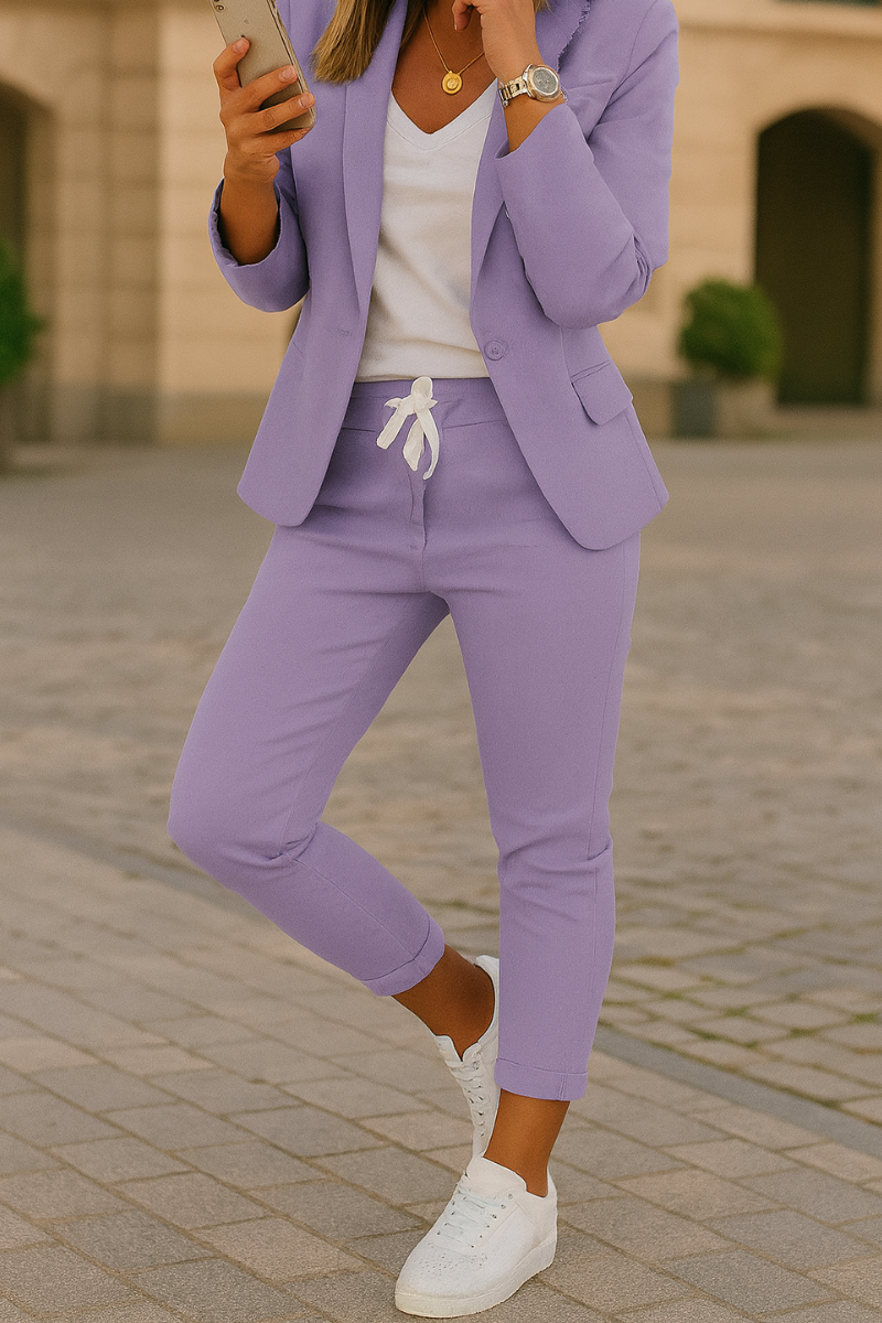 Ensemble Blazer & Pantalon Élégant Femme