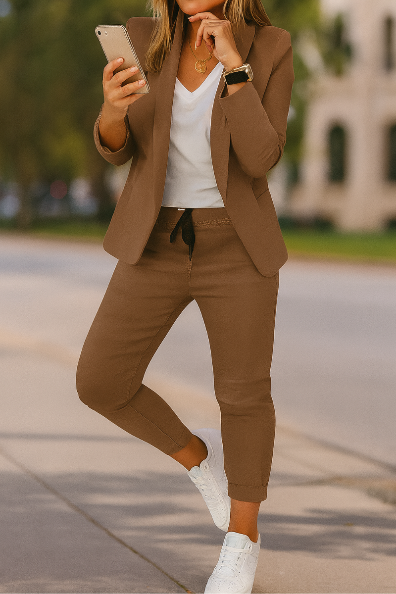 Ensemble Blazer & Pantalon Élégant Femme