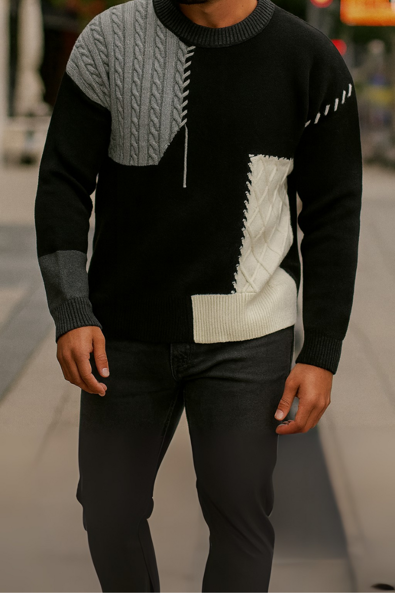 Pull Patchwork Unisexe Ample & Confortable