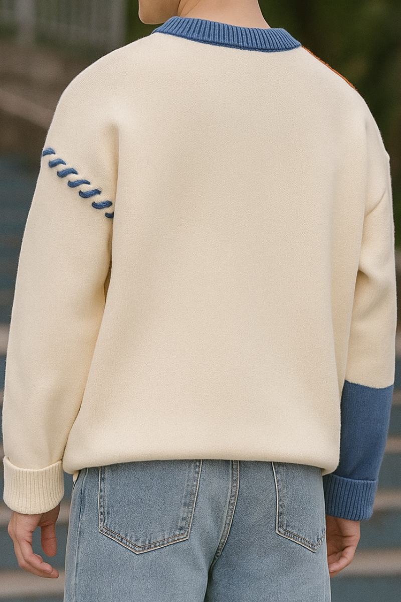 Pull Patchwork Unisexe Ample & Confortable