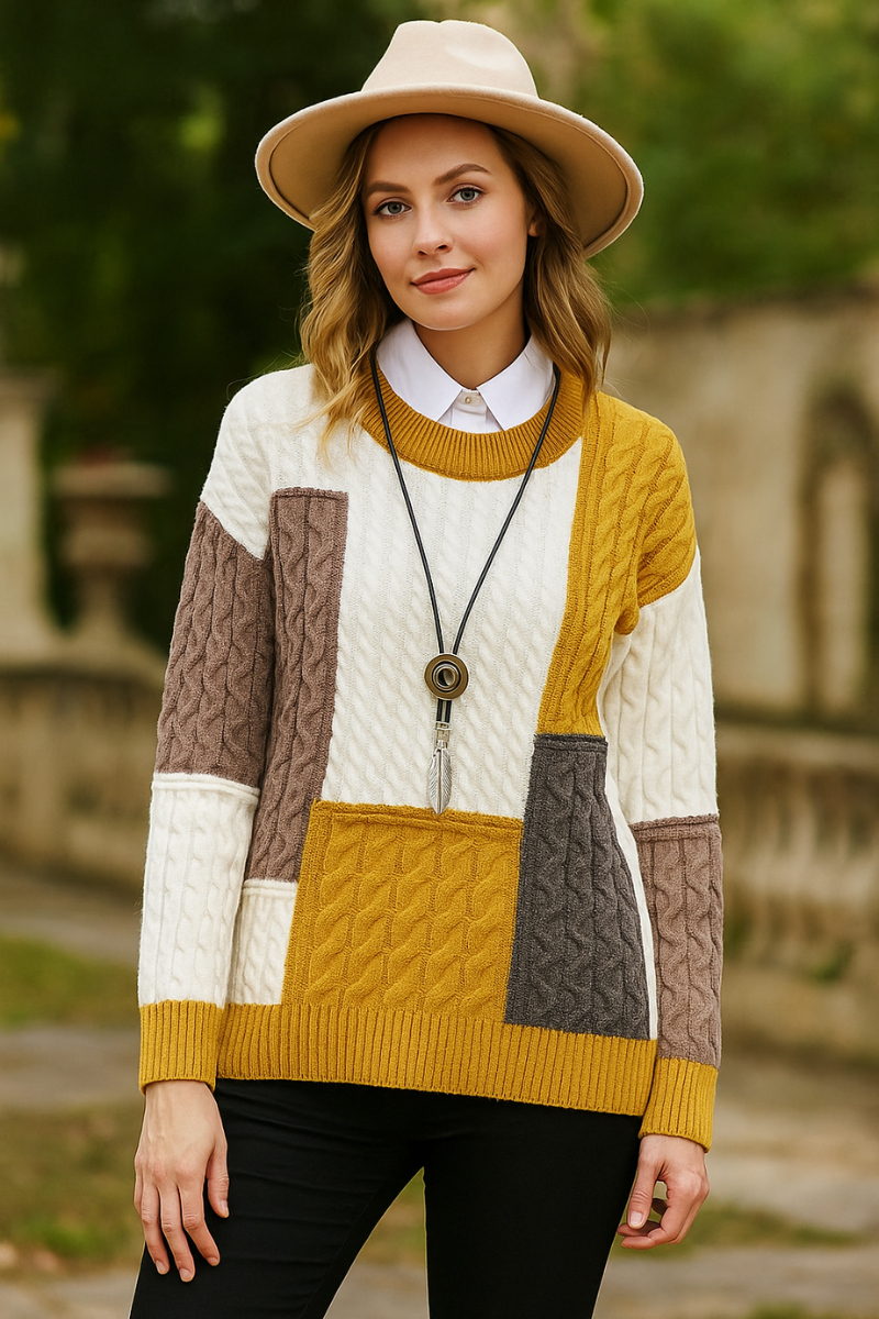 Pull Tricot Doux Coupe Lâche Femme